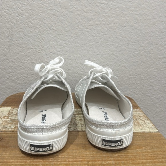 Superga Mule Sneaker Silver Slip On Size 41.5 / 10 - Picture 5 of 8